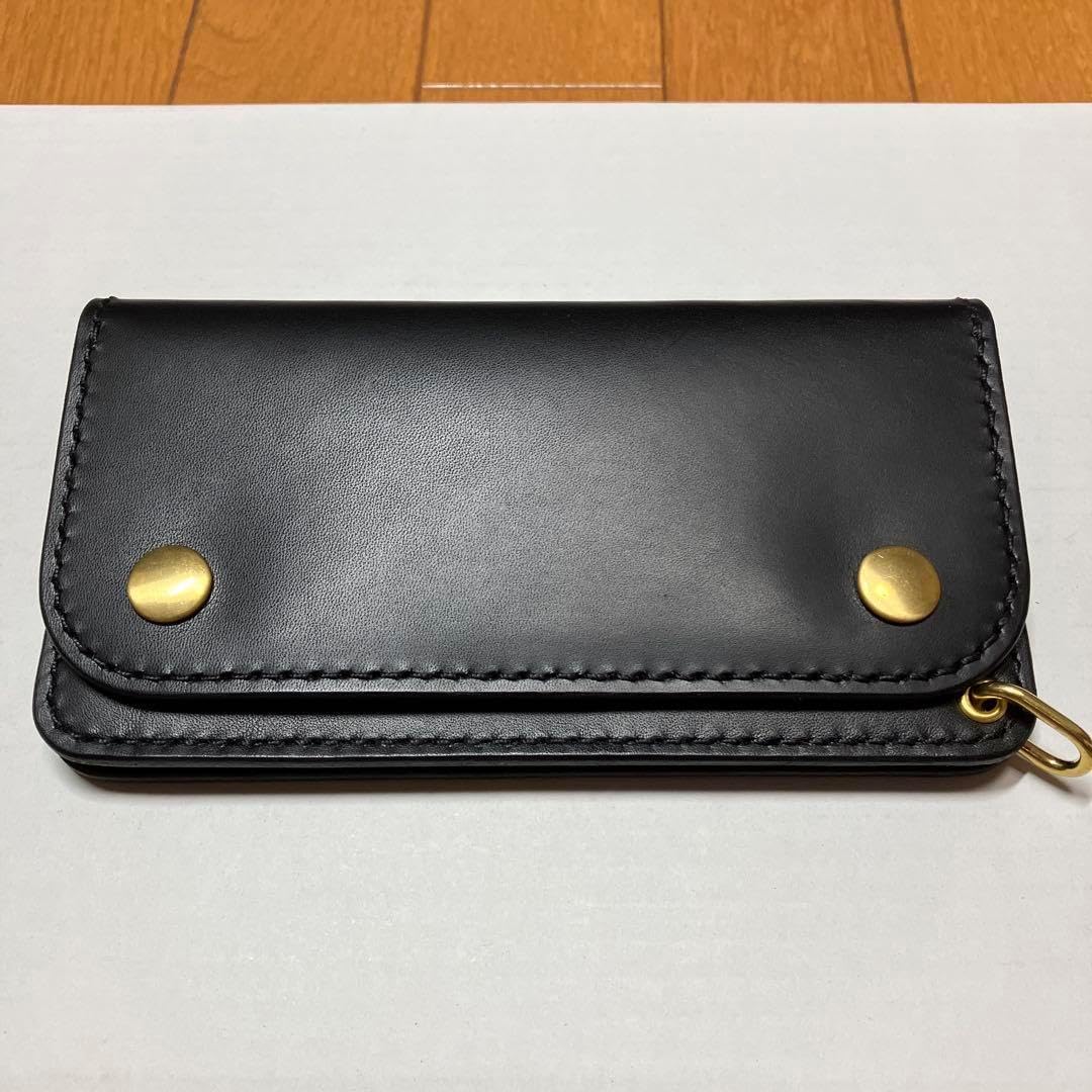 [ハンドメイド]トラッカーウォレット 2層 国産牛革180×95 真鍮 楽天市場】トラッカーウォレット（形状（財布）長財布（かぶせ蓋