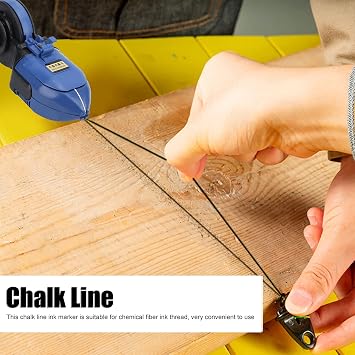 LiebeWH Manual Chalk Line 30 Meter Chalk Reel Carpenter Ink Marker Scribes Woodworking Construction Tools for Chemical Fiber Ink Thread