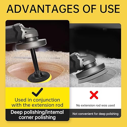 Miniatura 3 de Kit de accesorios para amoladora angular con 3 varillas de extensión (5.5"/4"/3"), 4 juegos de ensambles de tuerca de brida y 2 llaves de tuerca