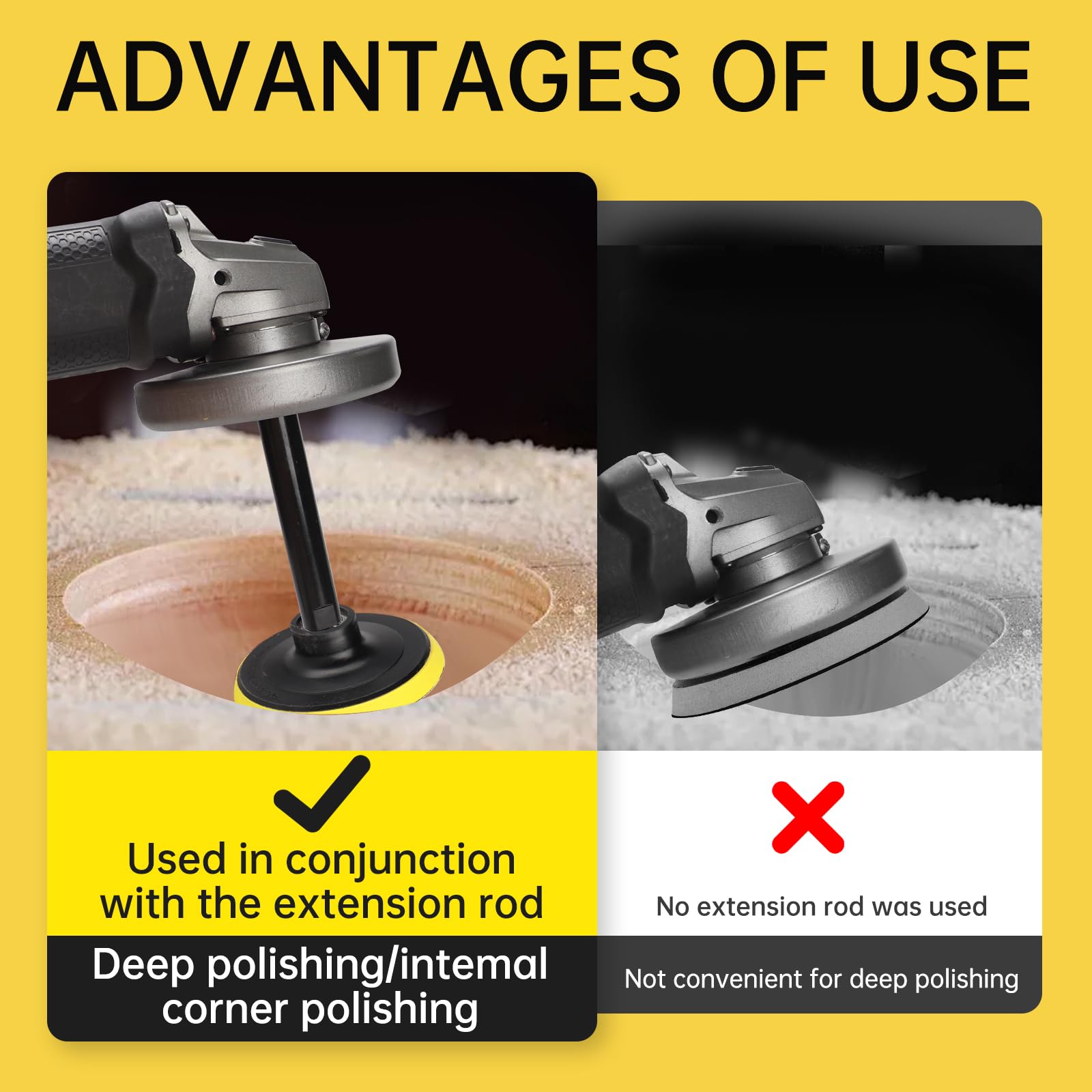 Angle Grinder Attachments Kit - Extend Reach! -3