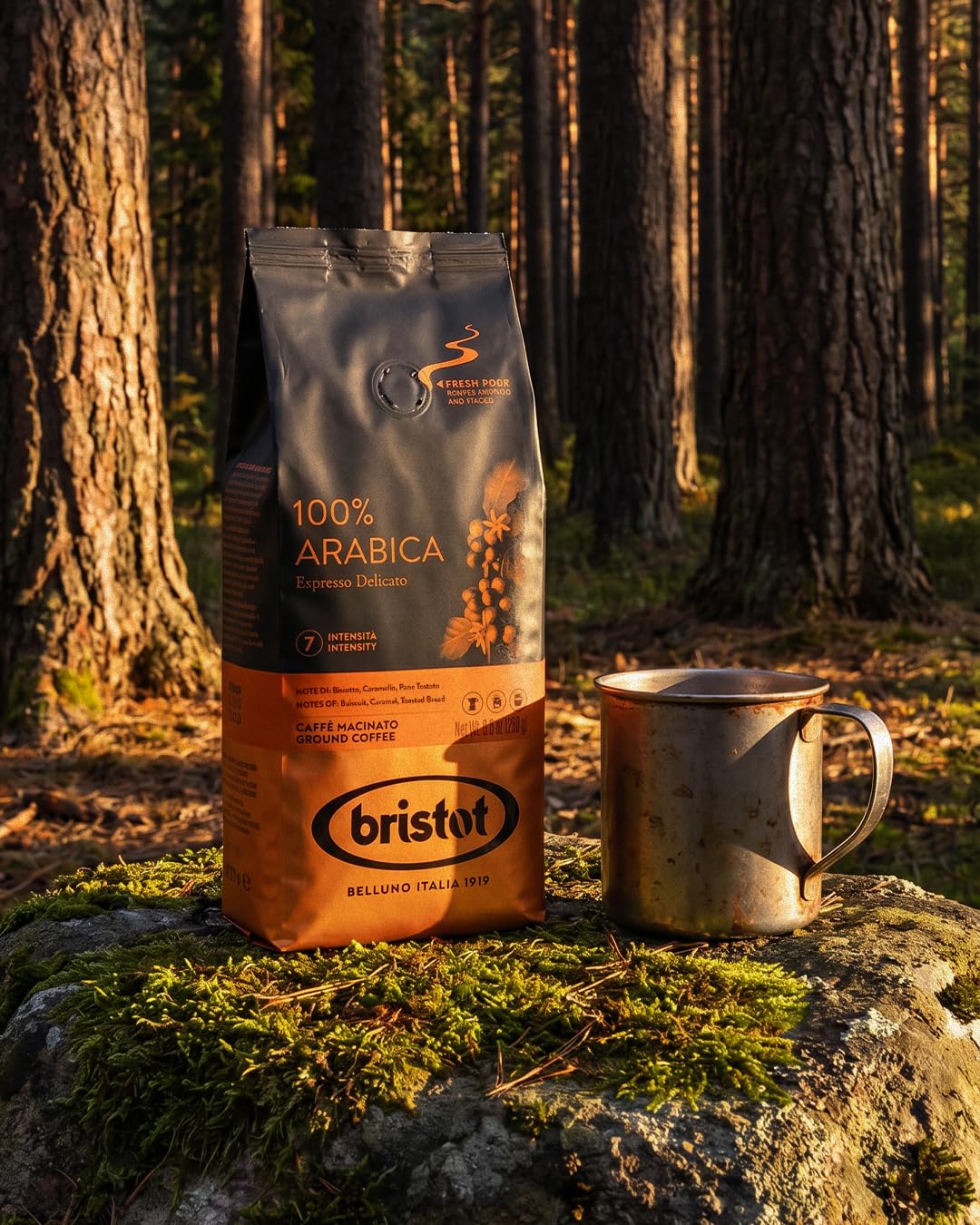Bristot Kawa 100% Arabica - Diamante - 250 g mielona
