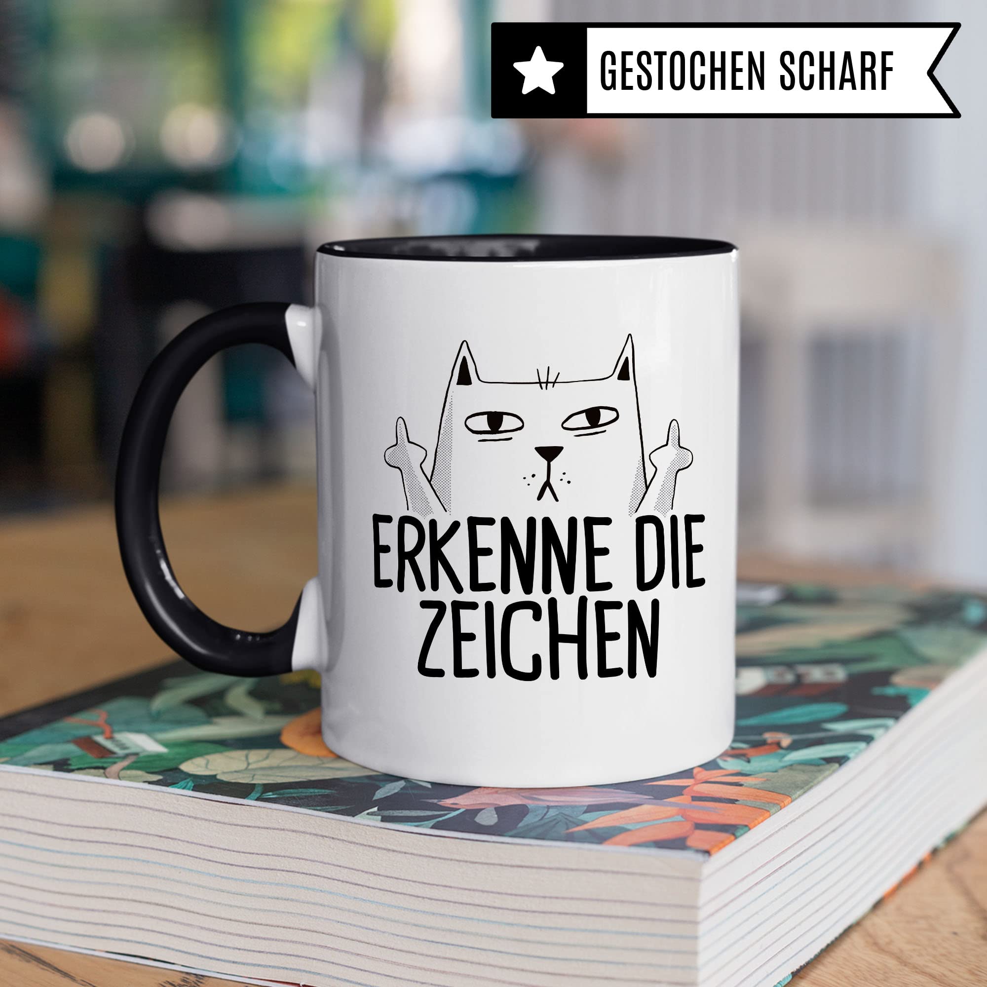 Mug Cat Motif, Recognise the Signs Saying, Humour Gift Cat Lover, Cat Mug Motif, Gift Colleagues, Funny Cat Cat Friend - Image 4