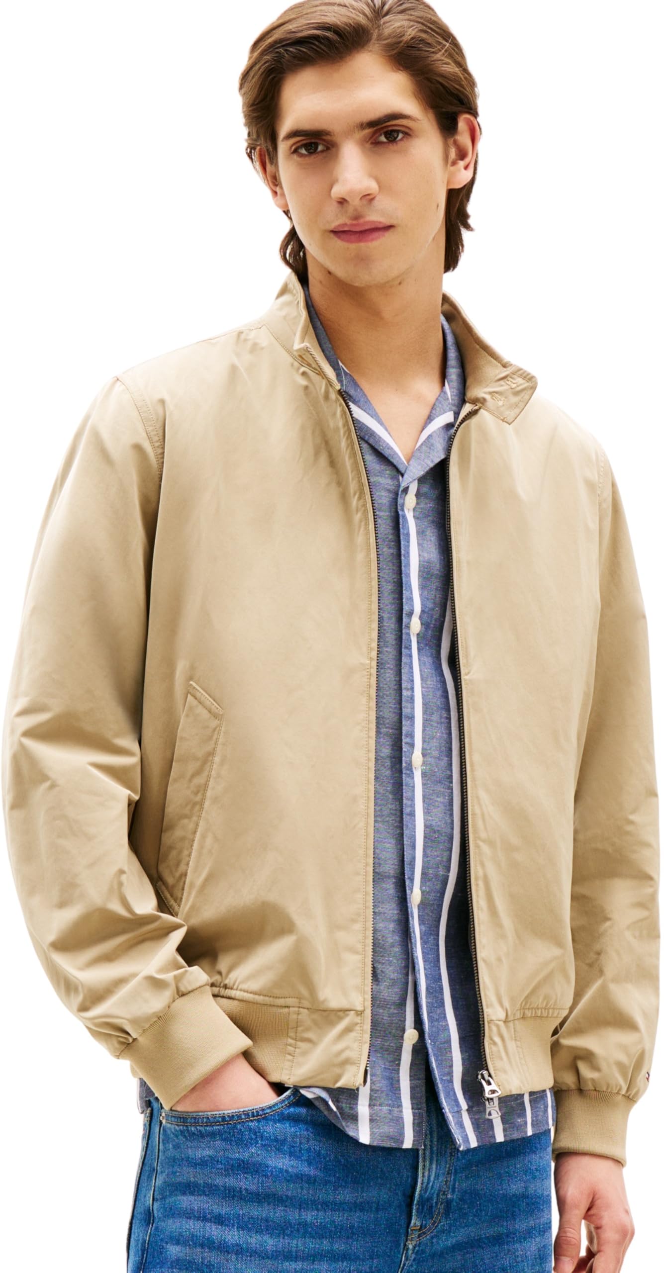 Tommy Hilfiger Uomo Giacca da Mezza Stagione Harrington con Zip
