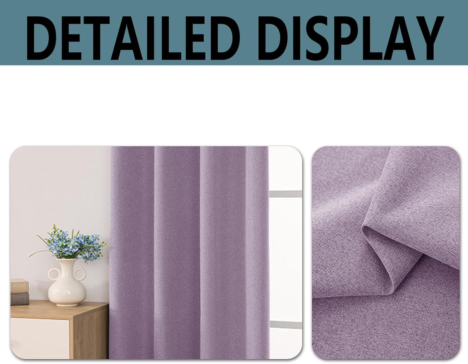 2 Panels Grommet Top Curtain, Room Darkening Energy Saving Drapes Home Decoration Window Curtain for Bedroom Window Living Room Nursery(W*L)(Yellow,132x160cm(52×63in))