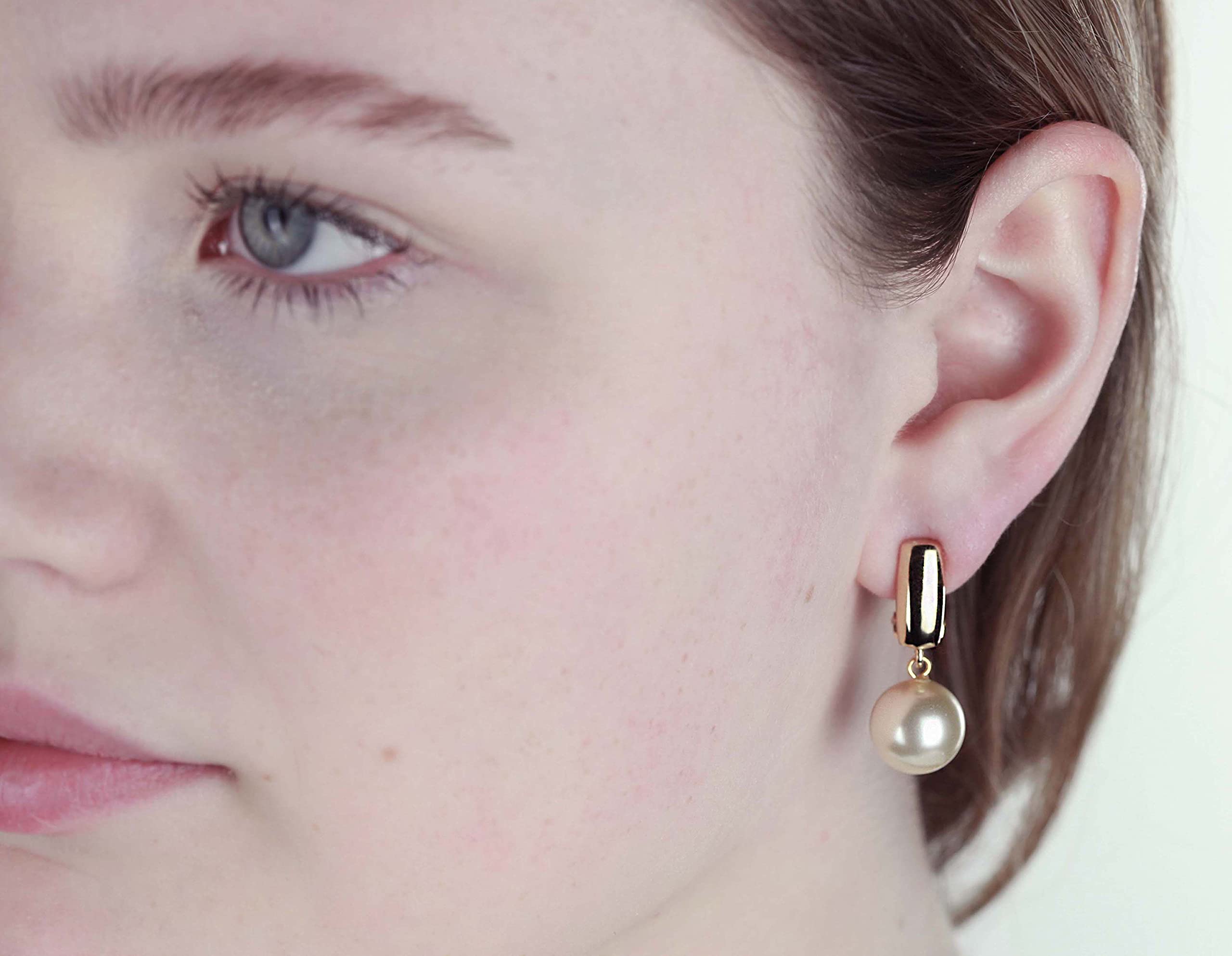 Traveller Ohrclip Hänger - Damen - 12mm Perle