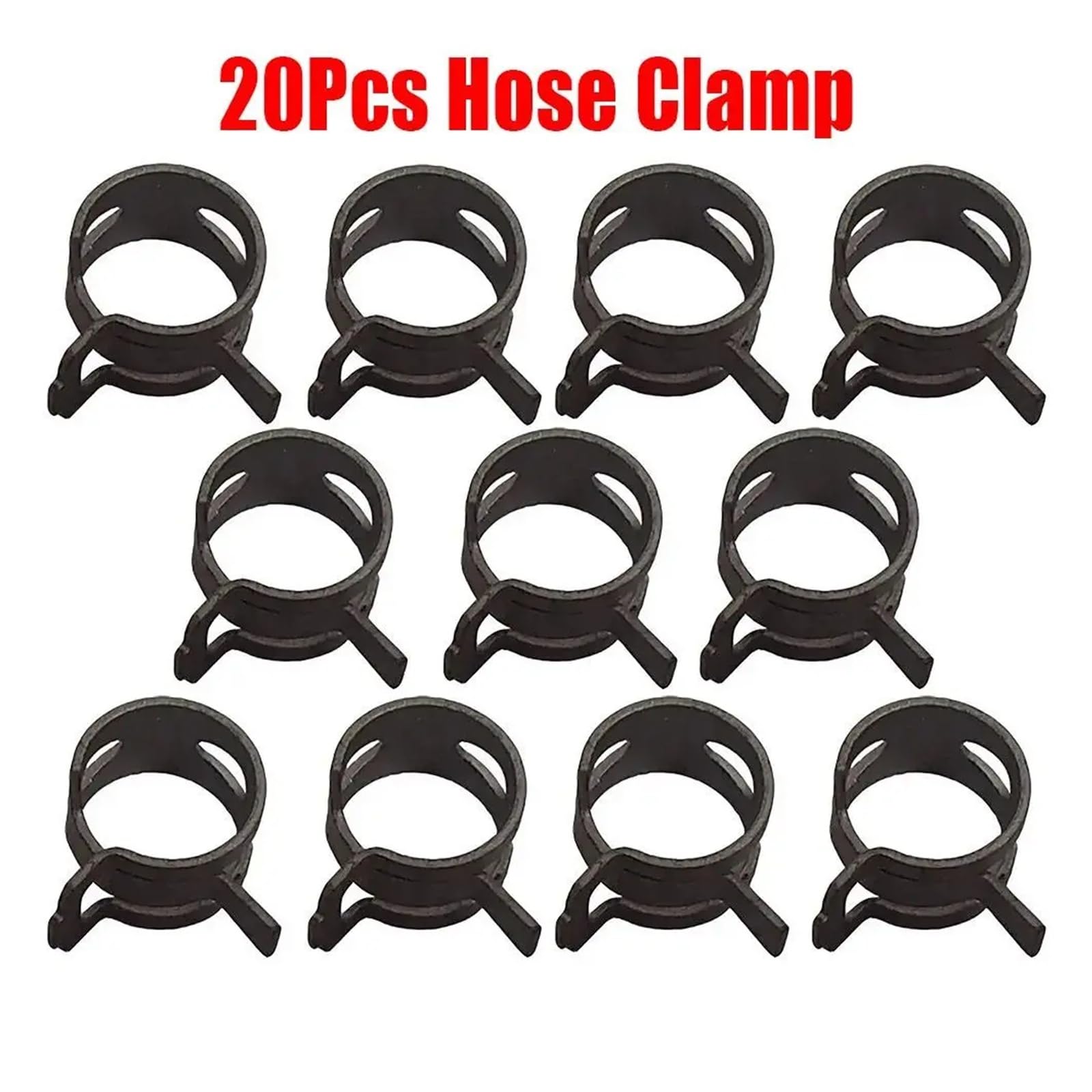 20 Pz/lotto Nero 65MN Acciaio Al Manganese Pizzico Primavera Fascette 5mm-27mm Fibbia In Acciaio Elastico Tubo Dell'acqua Cerchio(20Pcs 16mm)