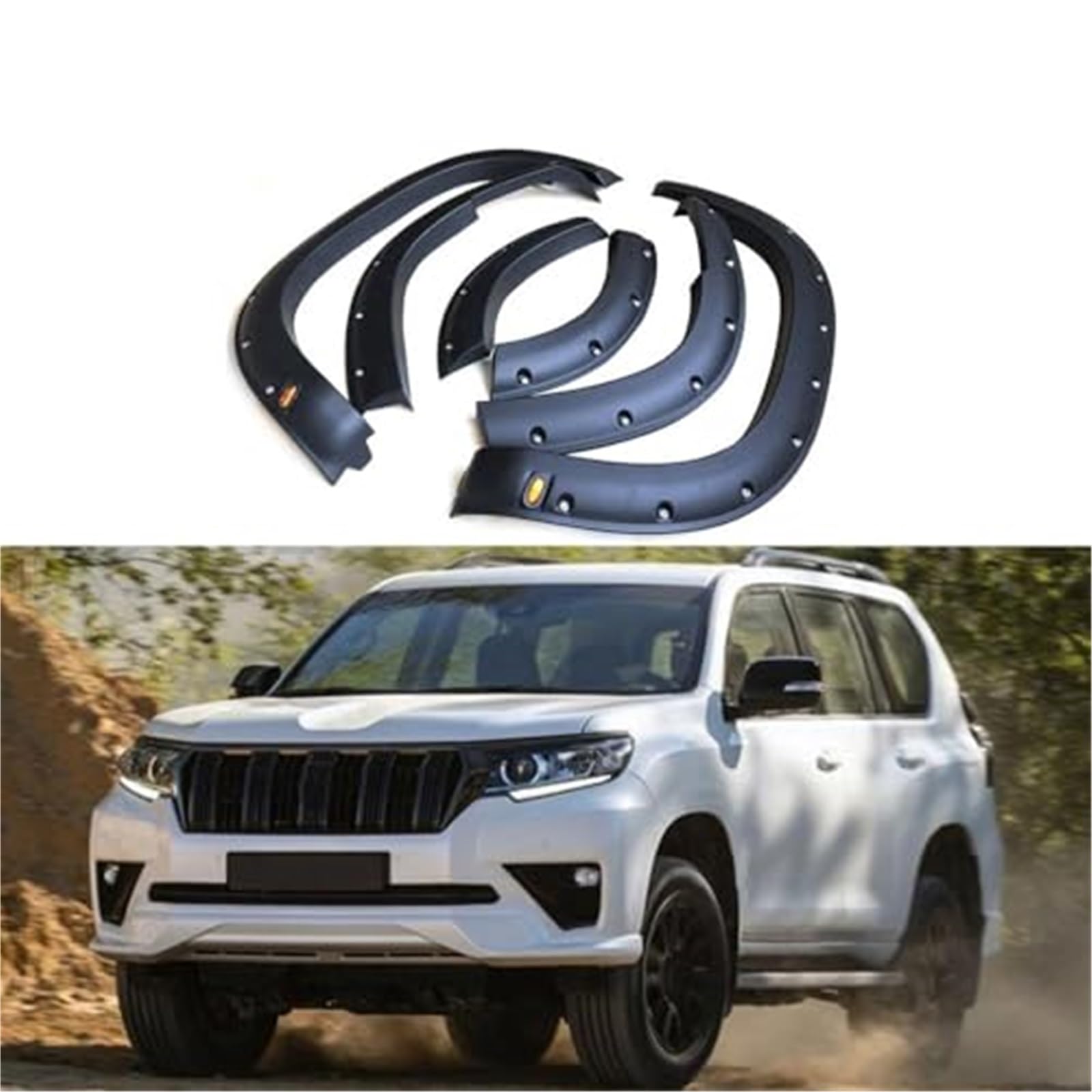Nadkola koła, dla Toyota, Land Crusier Prado 2018-2022 Off-raod Pickup Car Styling koła akcesoria do brwi Koło ochronne na brwi