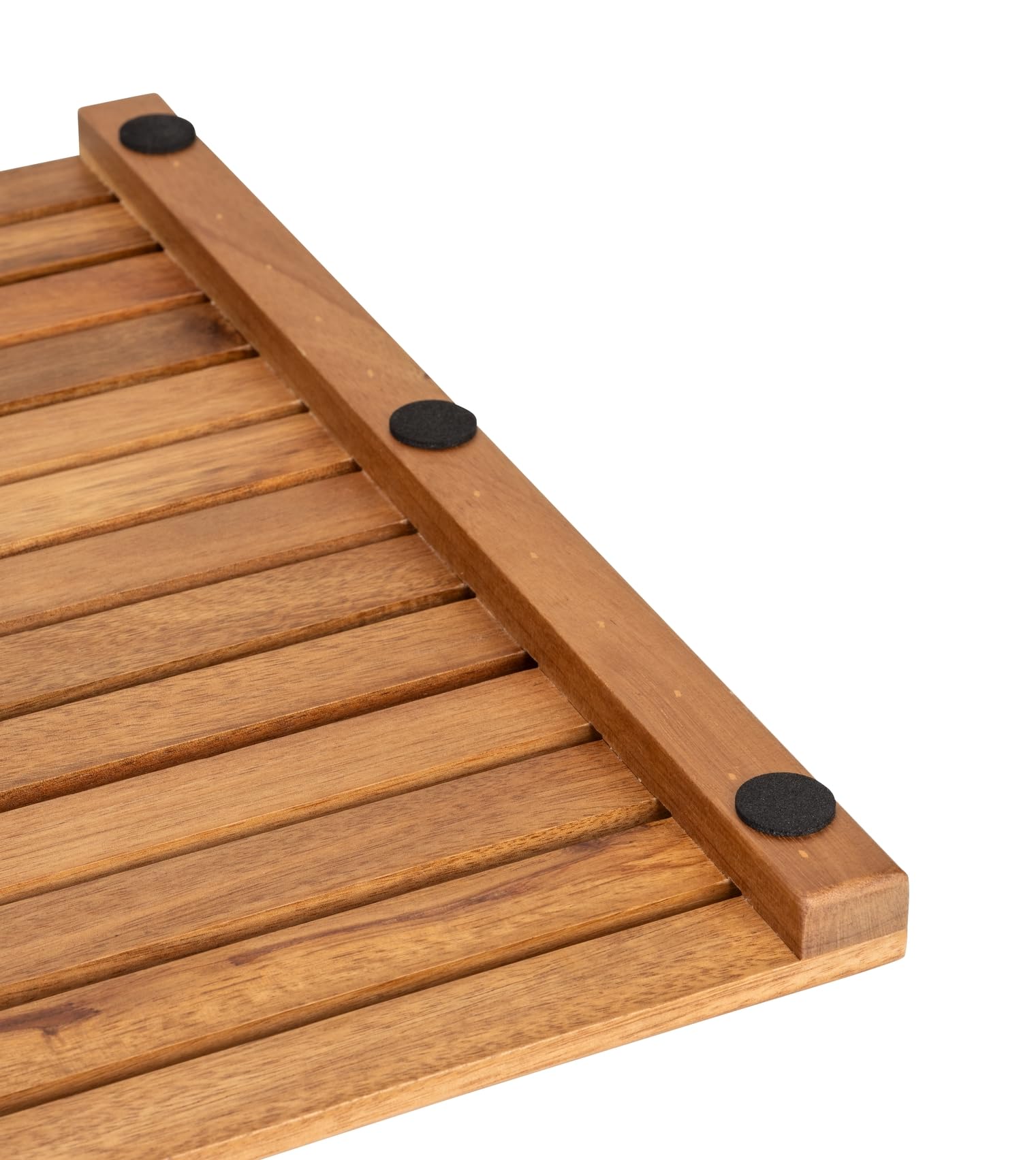 WENKO Duschrost Indoor & Outdoor Mod. Acacia, aus Akazienholz für den Innen- und Außenbereich, für Dusche oder Pool, rutschhemmend, 55 x 55 cm