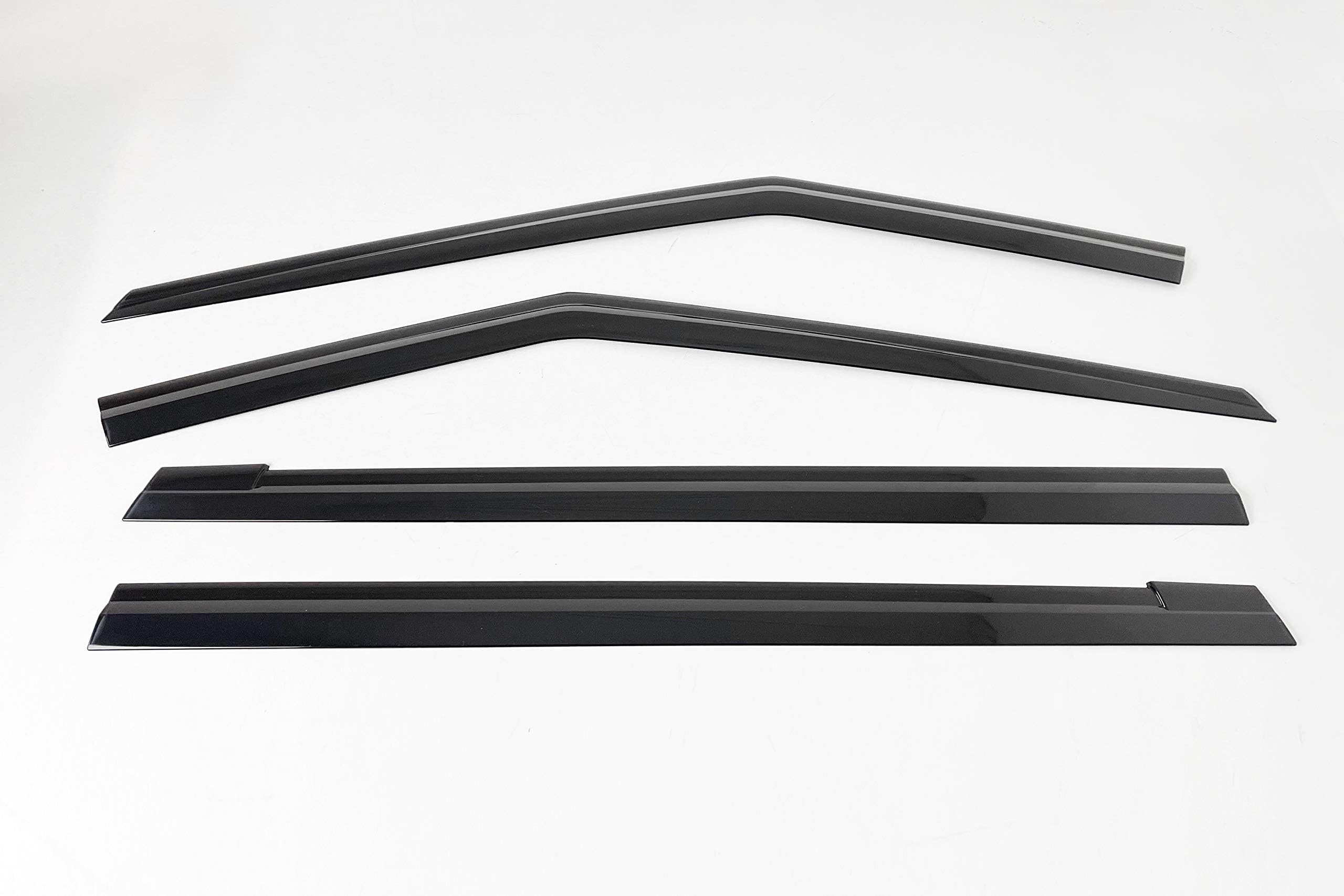 Arokzn Window Rain Guard with Chrome Trim Compatible with