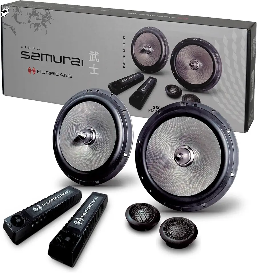 Kit Alto Falante 2 Vias Samurai 6.2" 250W RMS Hurricane