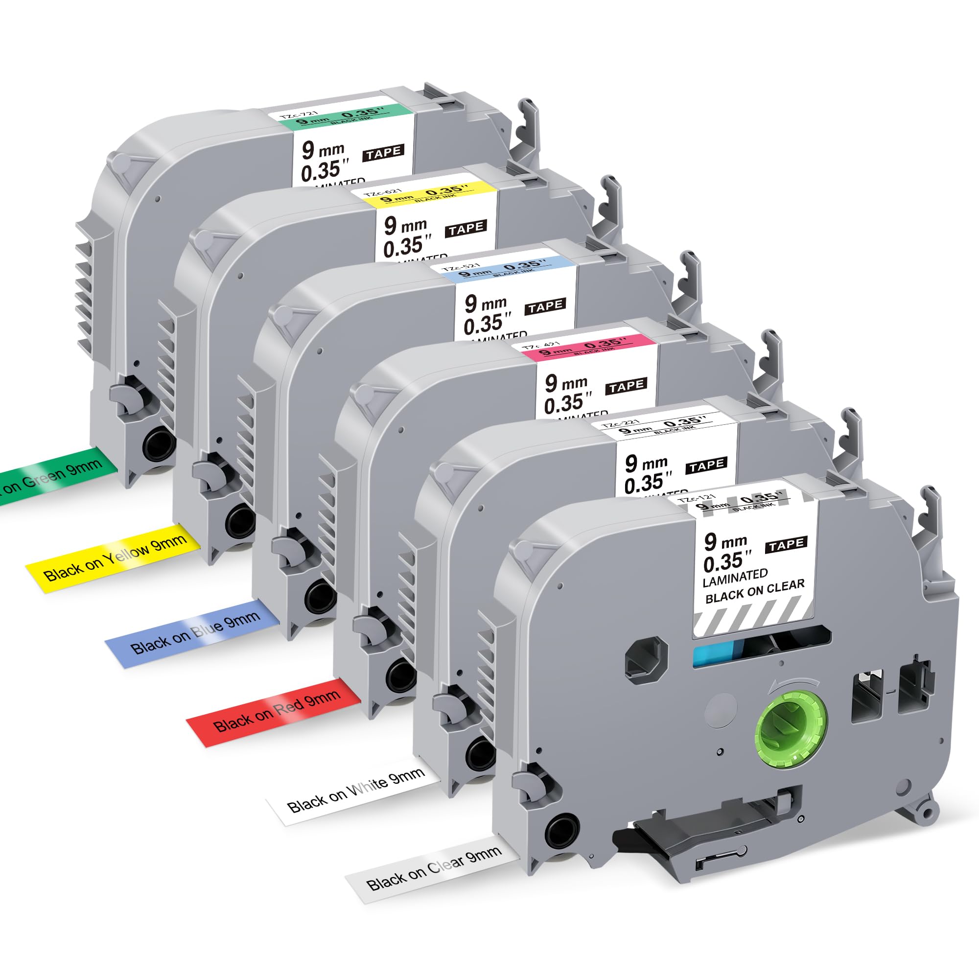 Amazon.com: TITBIT 6 Pack TZe/TZ Label Maker Tape 9mm 3/8 Inch