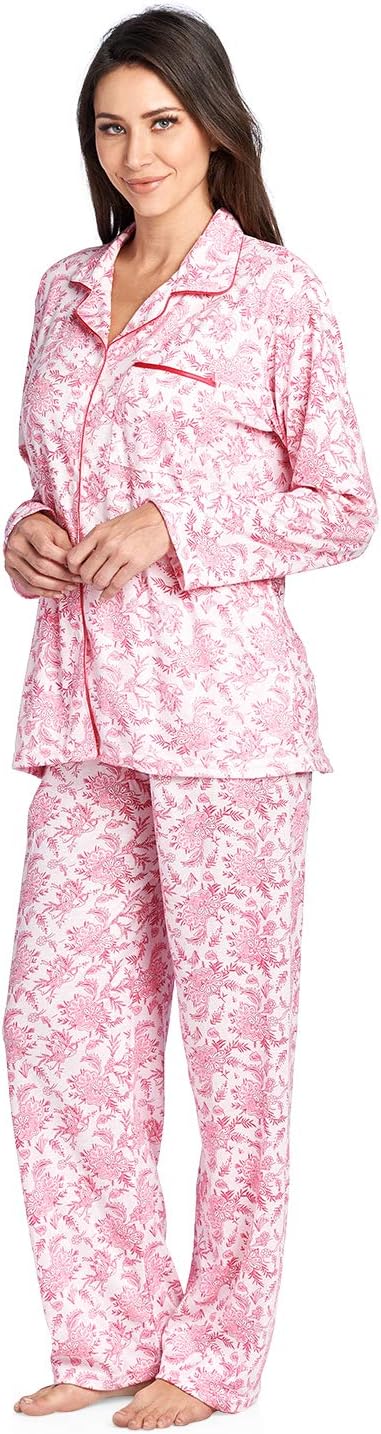 Casual Nights Women's Sleepwear Long Sleeve Floral Pajama Set - Image 3