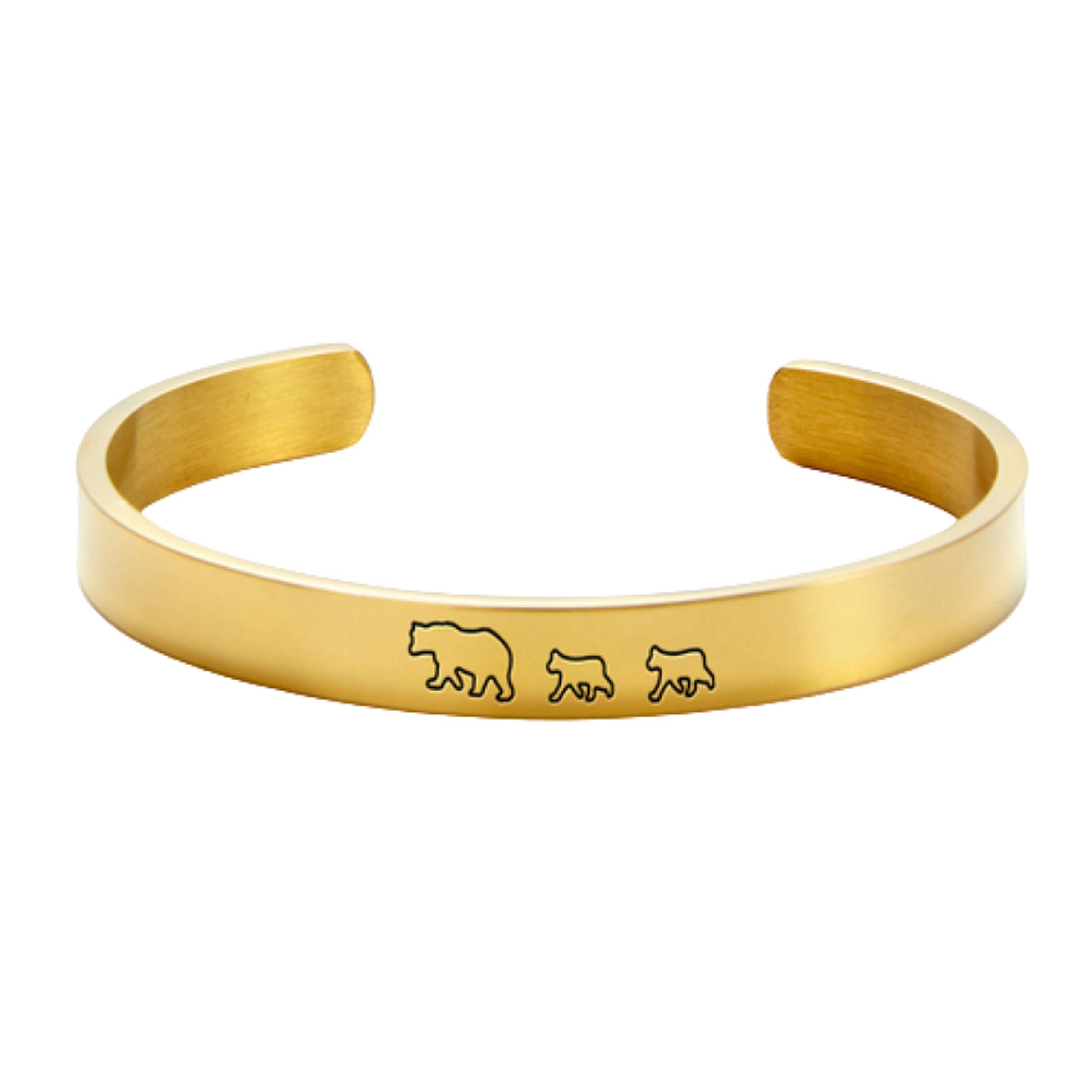 Mama Bear & Her Baby Bears Cuff Bracelet