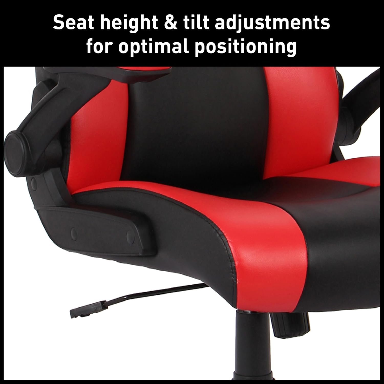 71ICF-d0+qL._AC_SL1500_ RS Gaming™ RGX Faux Leather High-Back Gaming Chair, Black/Red, BIFMA Certified