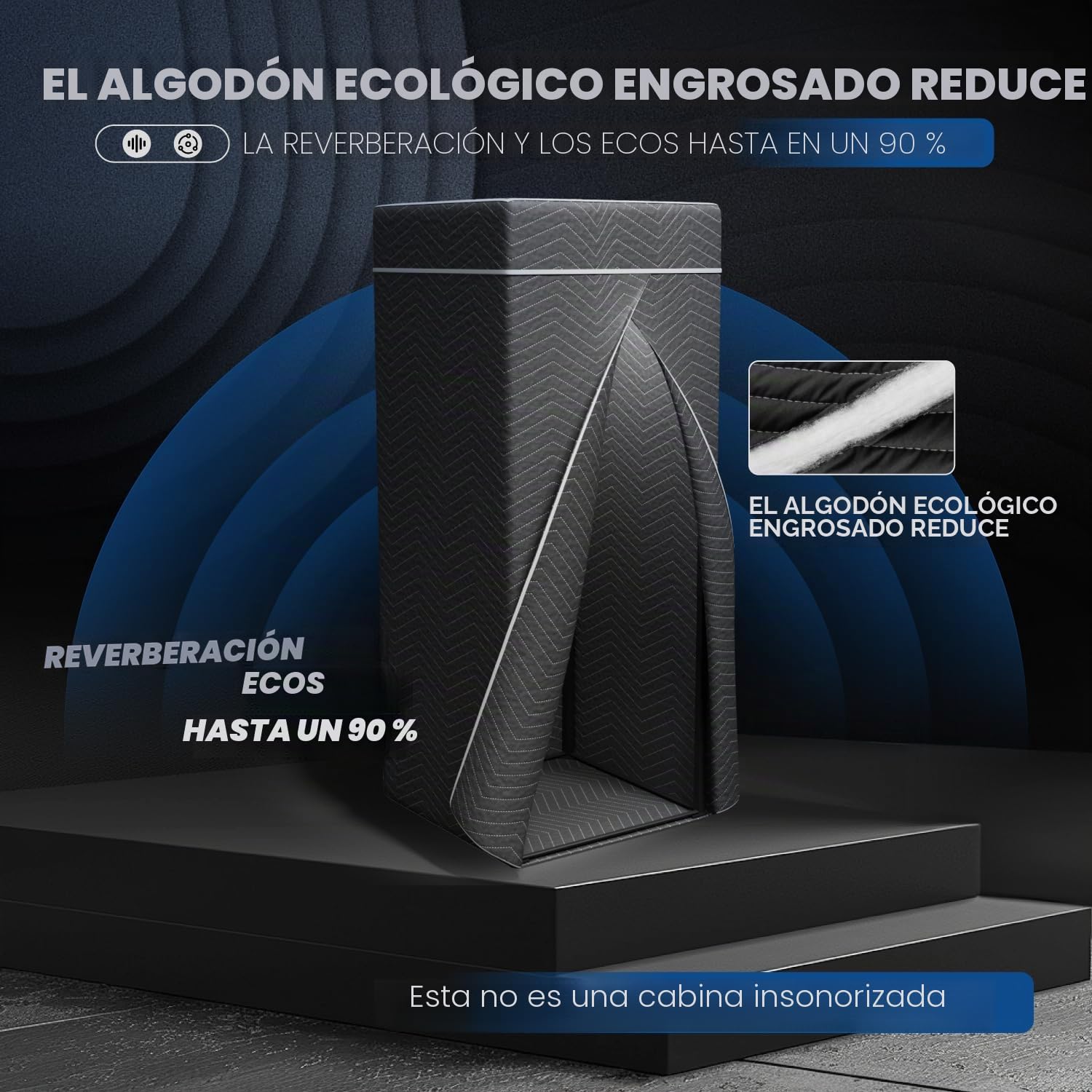Cabina de grabación portátil, estudio de grabación en casa, cabina vocal insonorizada, plegable con bolsa de viaje para un sonido de calidad de estudio sin eco, ideal para voces en off, podcasts y