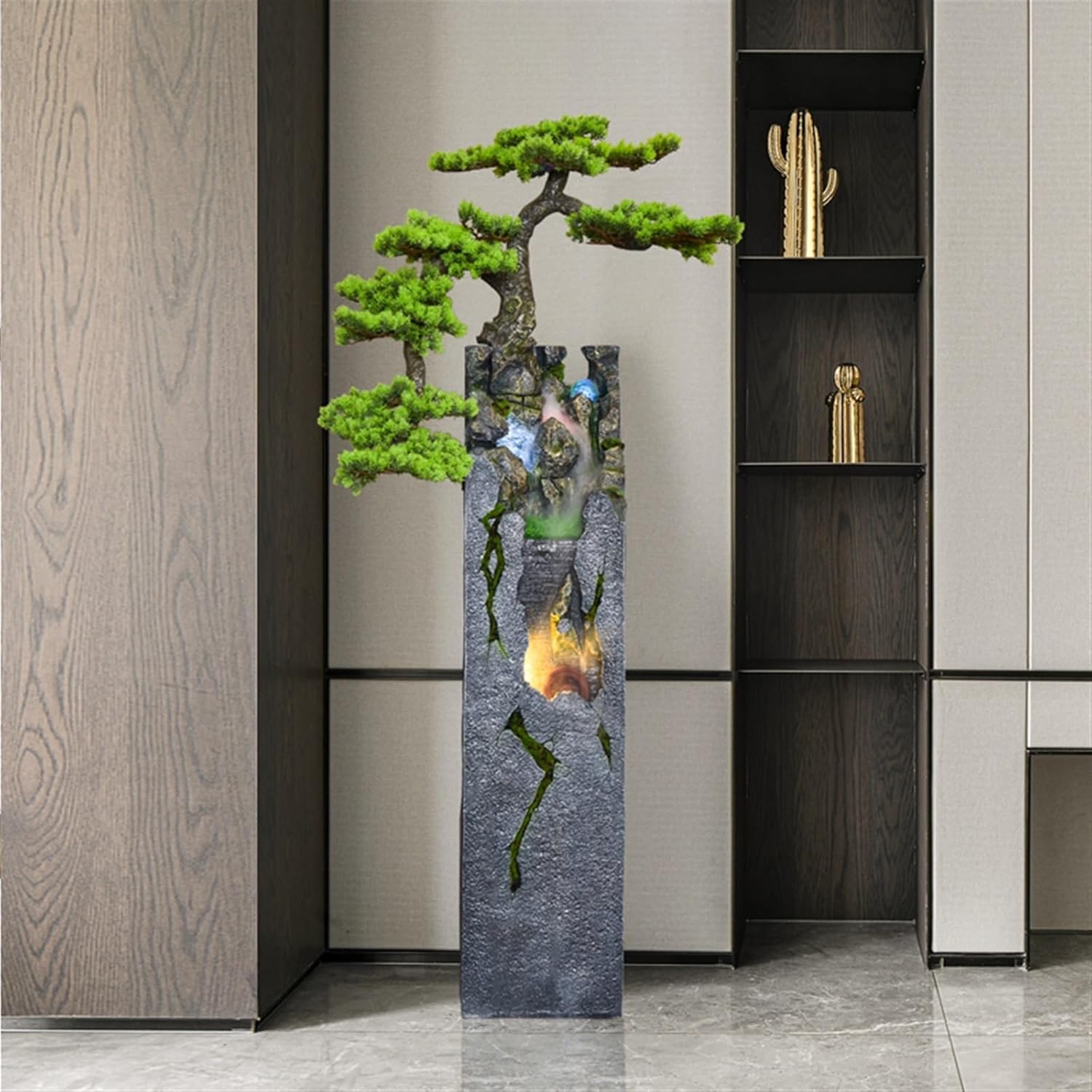 Modern Living Room Modern Simple Floor Water Decoration, Outdoor Garden Landscape Decoration Floor-Standing Fountains