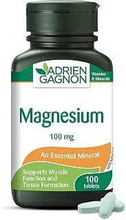 Adrien Gagnon - Magnesium 100mg - For Muscle and Bone Health - 100 Tablets