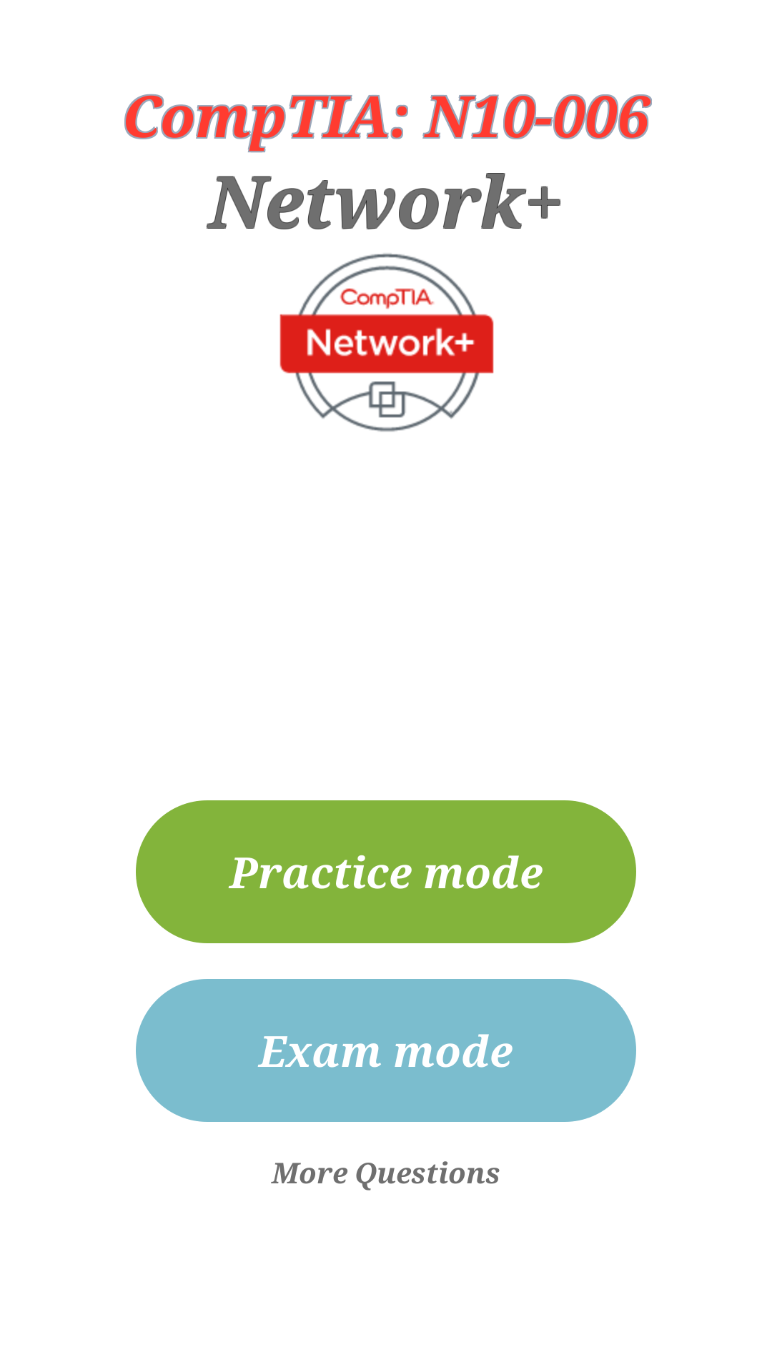 CompTIA Network+ Certification N10006 Exam App on Amazon Appstore