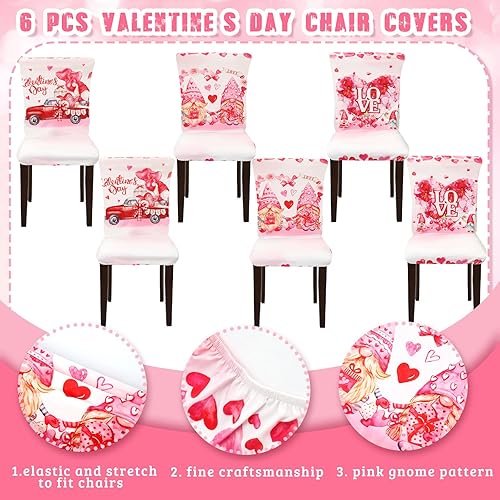 Vista 38 de Preboun Juego de 6 fundas para sillas de otoño, para Acción de Gracias, elásticas, extraíbles y lavables, diseño de calabaza, girasol, hojas