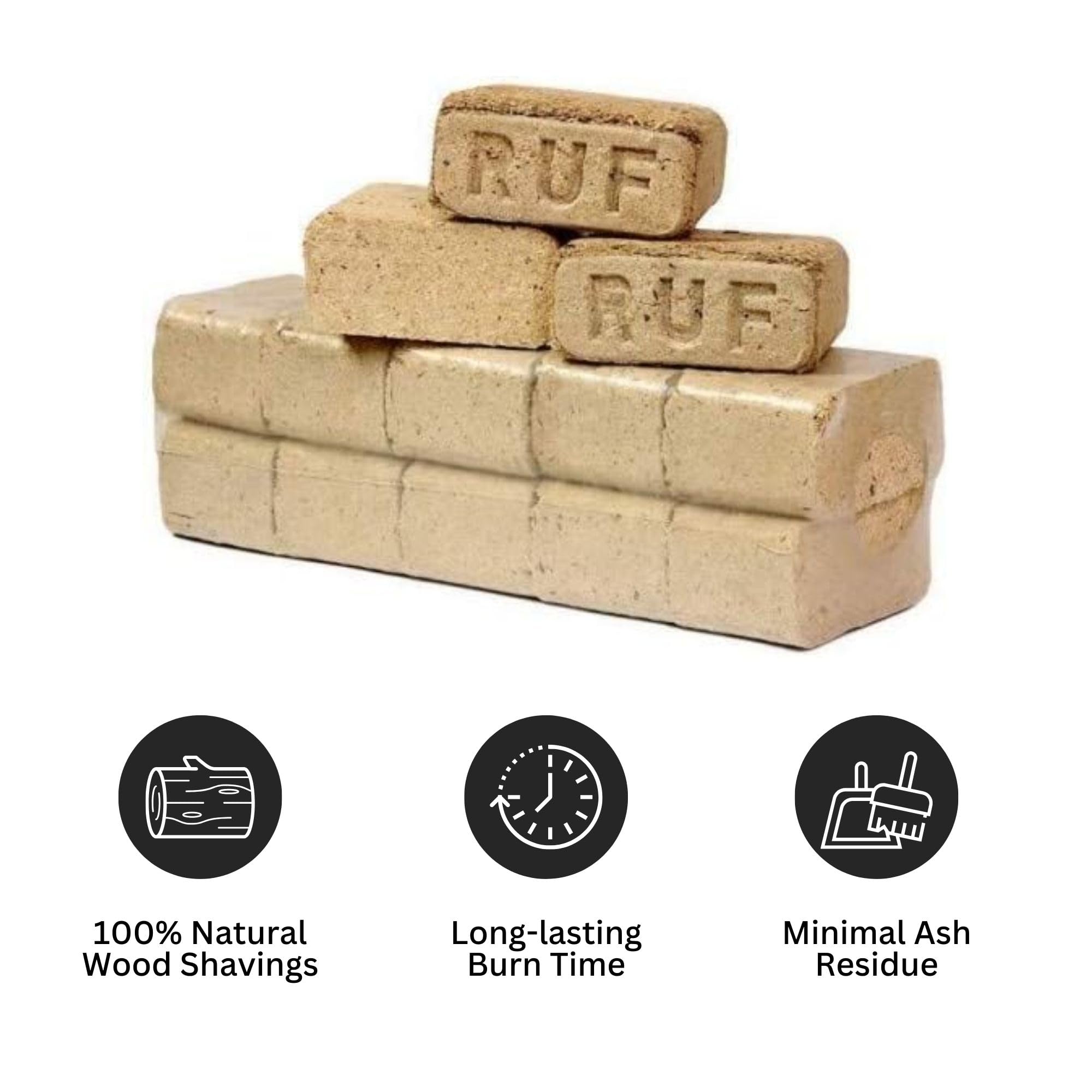 RUF Bricchetti da 10 kg, combustibile per legno compresso