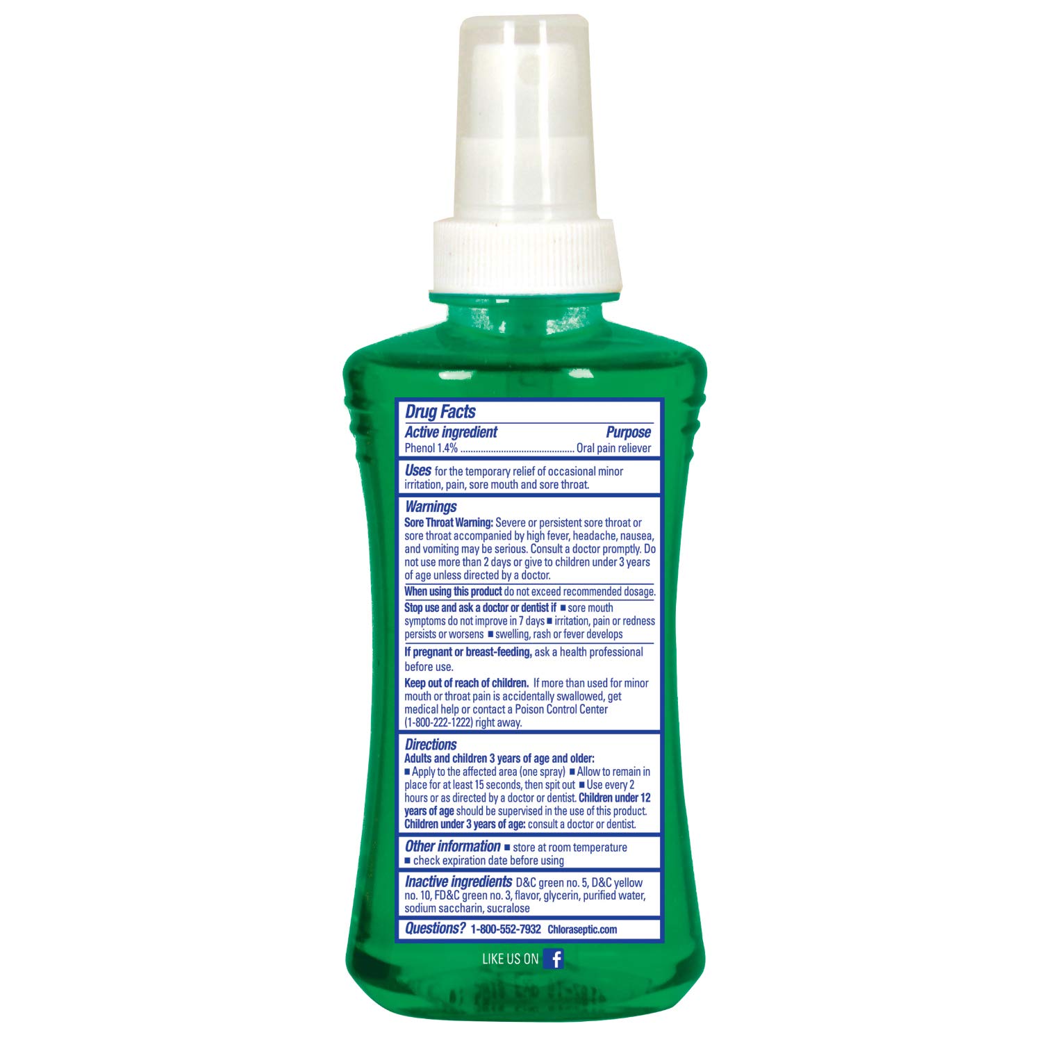 Buy Chloraseptic Sore Throat Spray, Menthol Flavor, 6 Fl Oz (Pack of 3