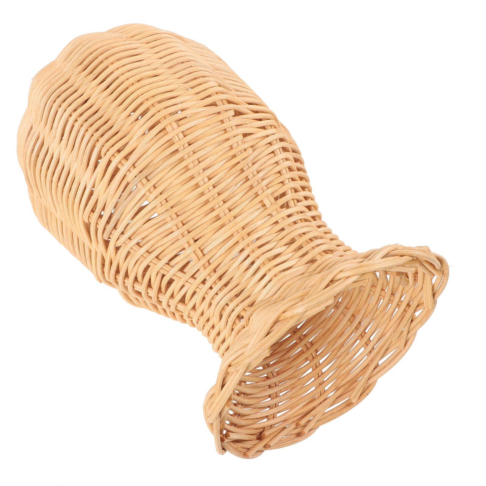 Présentoir de chapeau en rotin beige de forme mannequin pour maison et boutique