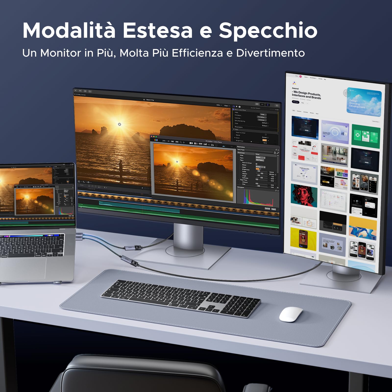UGREEN 8K Adattatore DisplayPort a HDMI Convertitore DP Maschio a HDMI Femmina 8K 60Hz 4K 240Hz Unidirezionale Compatibile con Laptop Monitor Schede Grafiche TV Proiettori