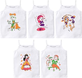 HAP Girl's Cotton White Camisoles/Slips | Pack of Five Price In India