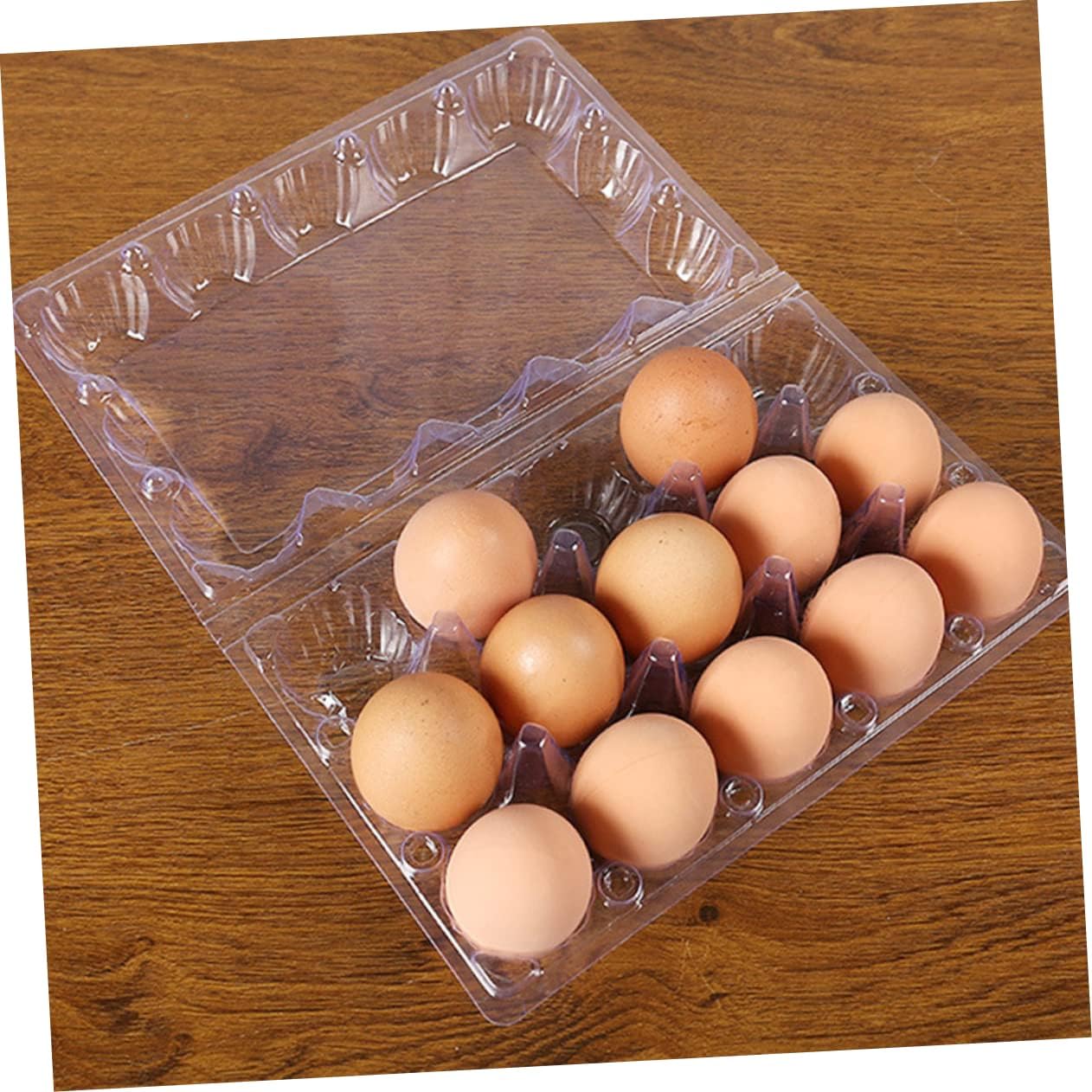 ARTIBETTER 20pcs Eggs Storage for Refrigerator Egg Carrier Plastic Container for Countertop Holders for Home Store Supermarket