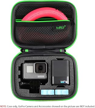 HSU Carrying Case for GoPro Camera and Accessories (Small Size Green)