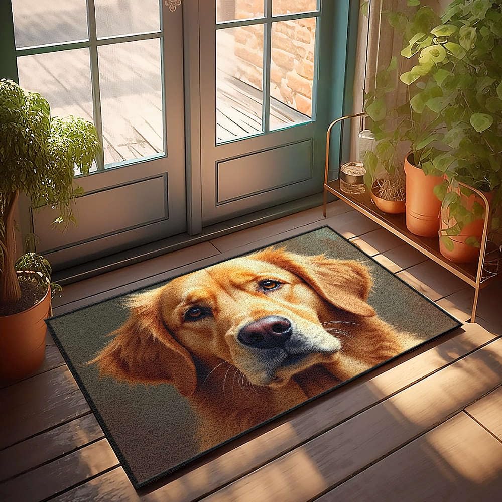 Paillasson Golden Retriever 65x90 cm pour entrée de maison