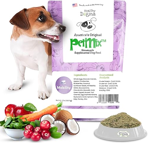 Miniatura 8 de Healthy Dogma - Alimento deshidratado para perros PetMix para alergias, apoyo articular y movilidad - Alimento casero sin granos, crudo para perros