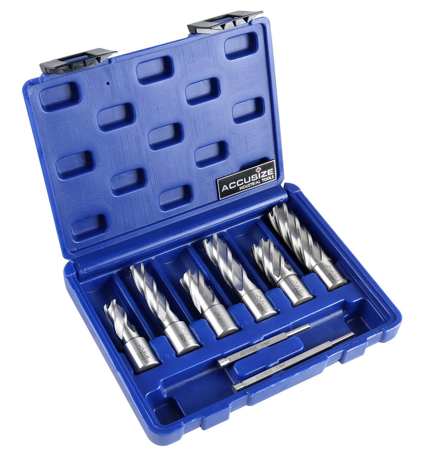 Accusize Industrial Tools - Juego de cortadores anulares métricos y pulgadas