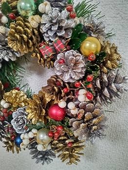 ✳️クリスマスリース、、、、、、松ぼっくりハンドメイド 大 Amazon.co.jp: クリスマスリース 松ぼっくりリース ハンドメイド