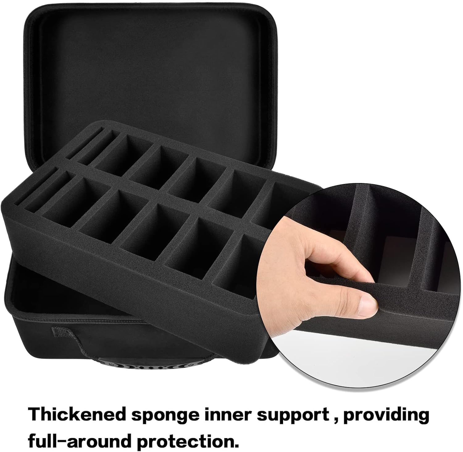 Boobowl Bluetooth Microphone Wireless Case Compatible with JBL PartyBox Wireless Mic, Graded Card Storage Box Compatible with 66+ BGS PSA FGS Graded Sports Trading Cards