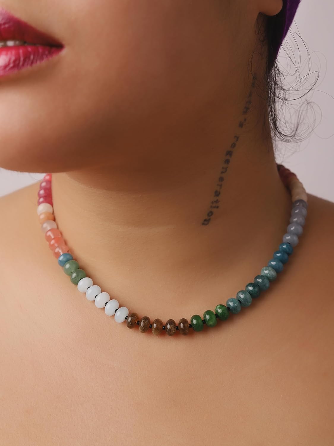 Sacina Trendy Boho Colorful Beaded Crystal Choker, Y2k Summer Beach Necklace, Boho Necklace, Hippie Jewelry, Christmas Jewelry Gift for Women - Image 2