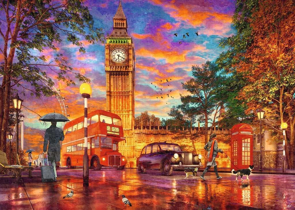 Ravensburger London Sunset at Parliament Square 1000 Piece Jigsaw Puzzle for Adults & Kids Age 12 Years Up - England, UK