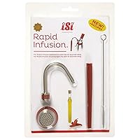 Vista 1 de iSi 272201 Rapid Infusion Set for iSi Gourmet Whippers, Polished Stainless/Red