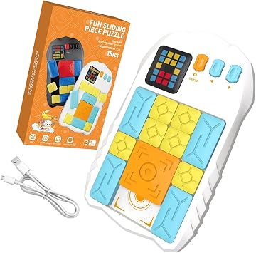 2. Electric Slide Puzzle Challenge Toy With Progressive Training & LED Screen For Family Group Activities Kids Logical Training Puzzle Game