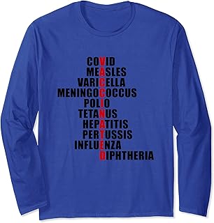 Covid Measles Varicella Vaccinated Cute Saying Idea Long Sleeve T-Shirt