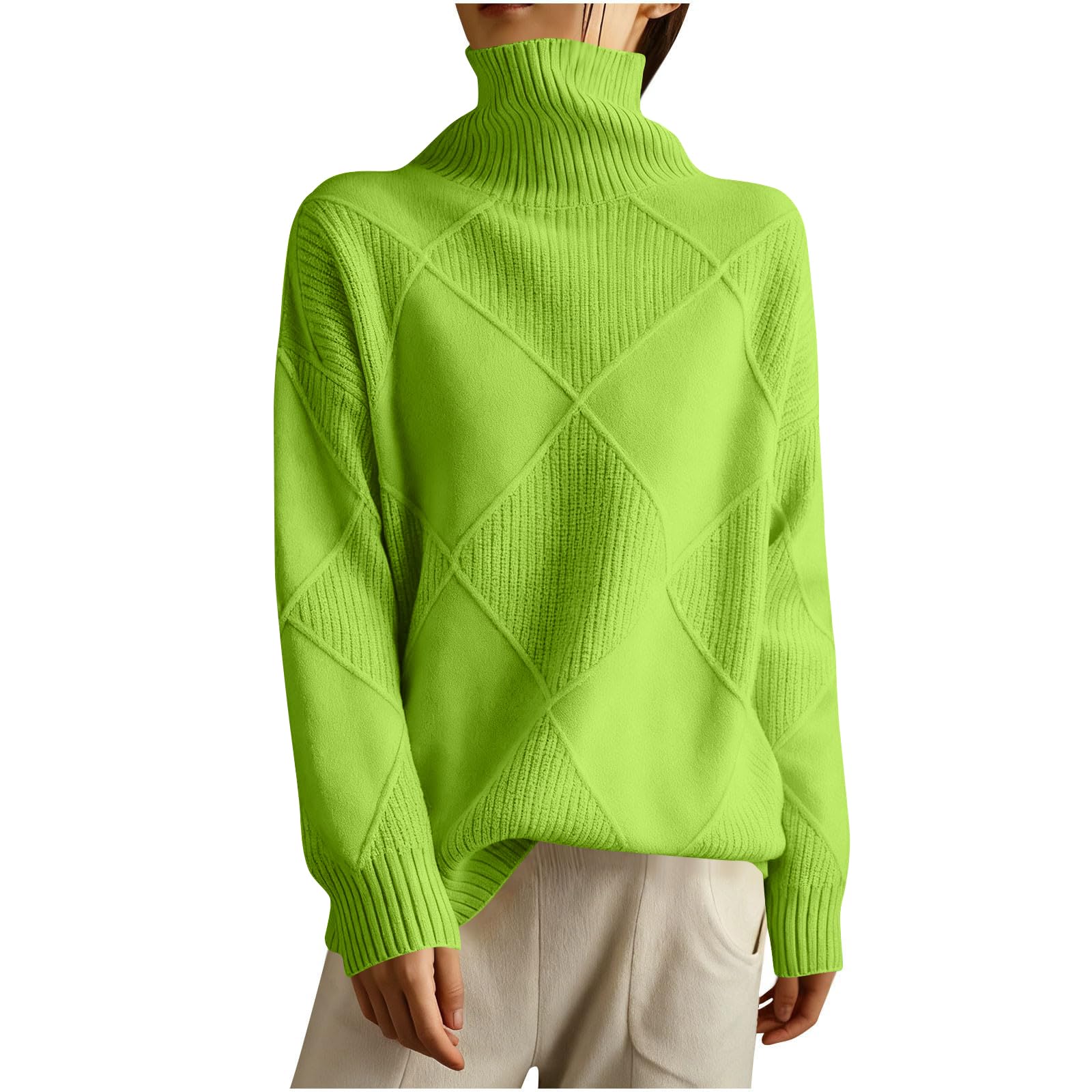 Sweaters for Women Turtleneck Cashmere Tops Casual Long Sleeve Jumper Knitted Pullover Warm Sweater 2025