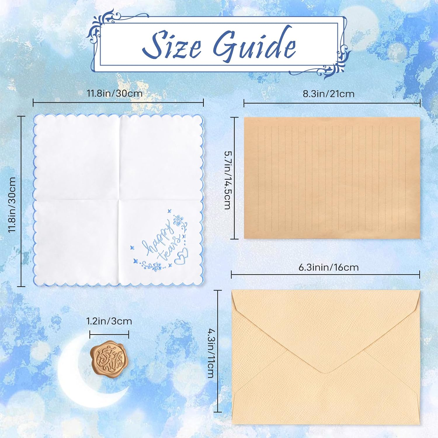 Wedding Handkerchiefs Something Blue for Bride Wedding Gifts