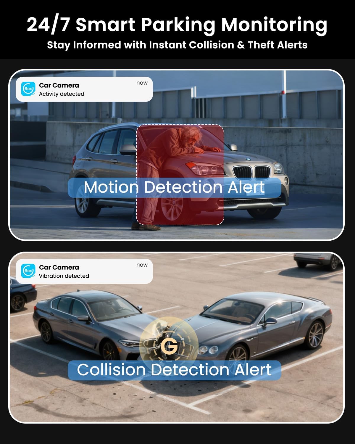 4G LTE Dash Cam with SIM Card, Live Streaming Car Security Camera Front & Cabin, 24/7 Parking Mode, AI Motion Alerts, Remote Viewing & 2-Way Talk, SD/Cloud, Anti-Theft Surveillance for Fleet & Family