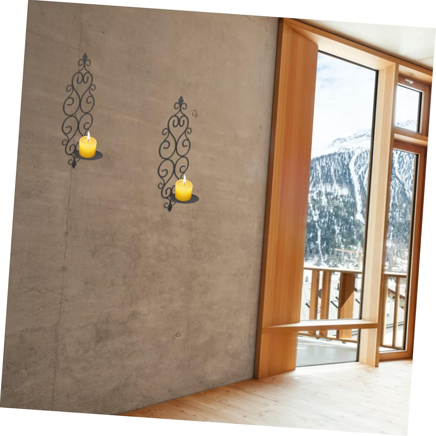 PRETYZOOM 2pcs Unique Wall Candle Holder Tealight Stand Sconces Multi-use Decor for Kitchen Bedroom Living