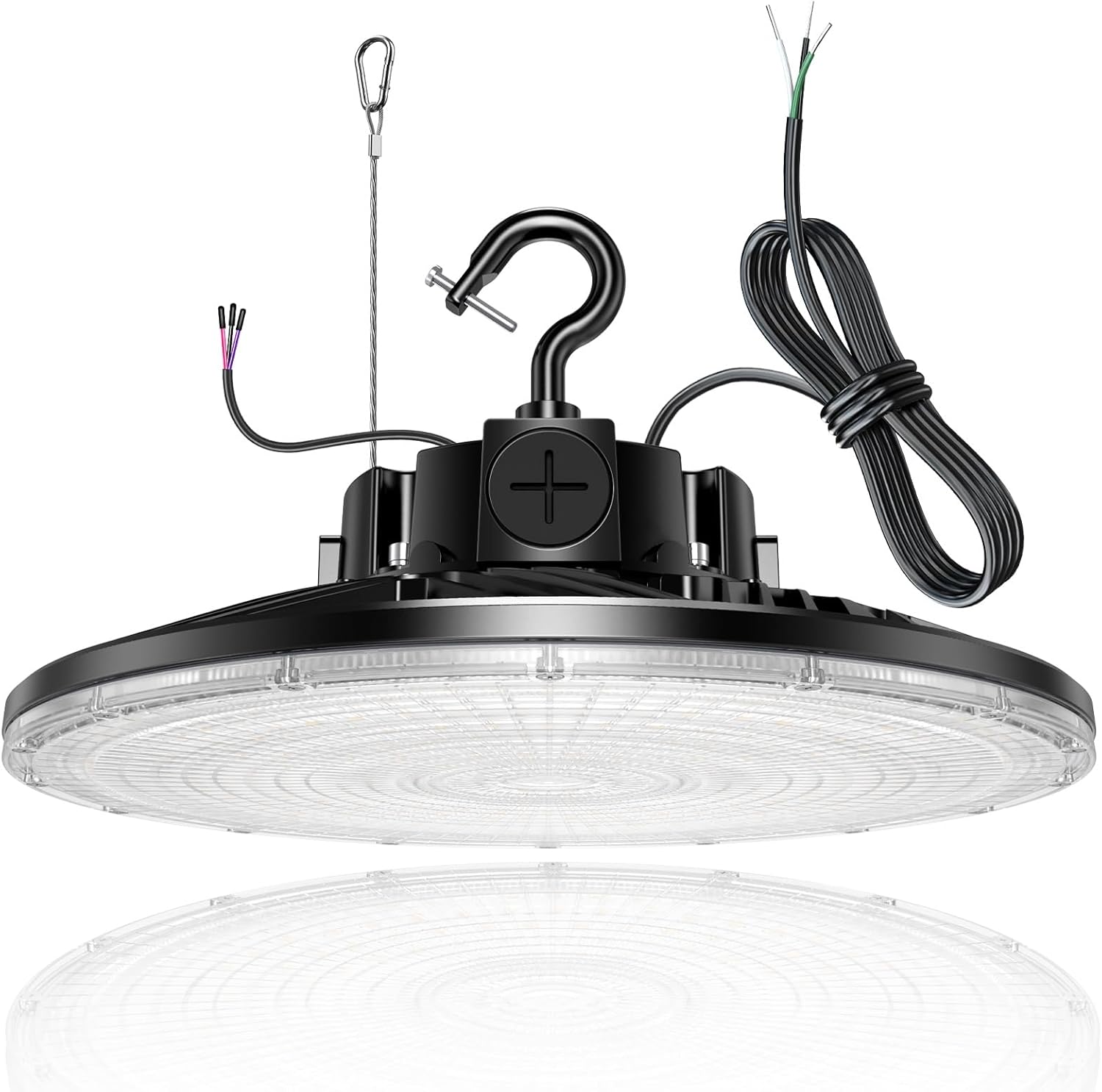 480V UFO LED High Bay Light 240W 200W 150W Adjustable, UL DLC Listed Dimmable High Bay LED Shop Lights 3000K 4000K 5000K, IP65 Waterproof Commercial Bay Lighting for Warehouse Factory