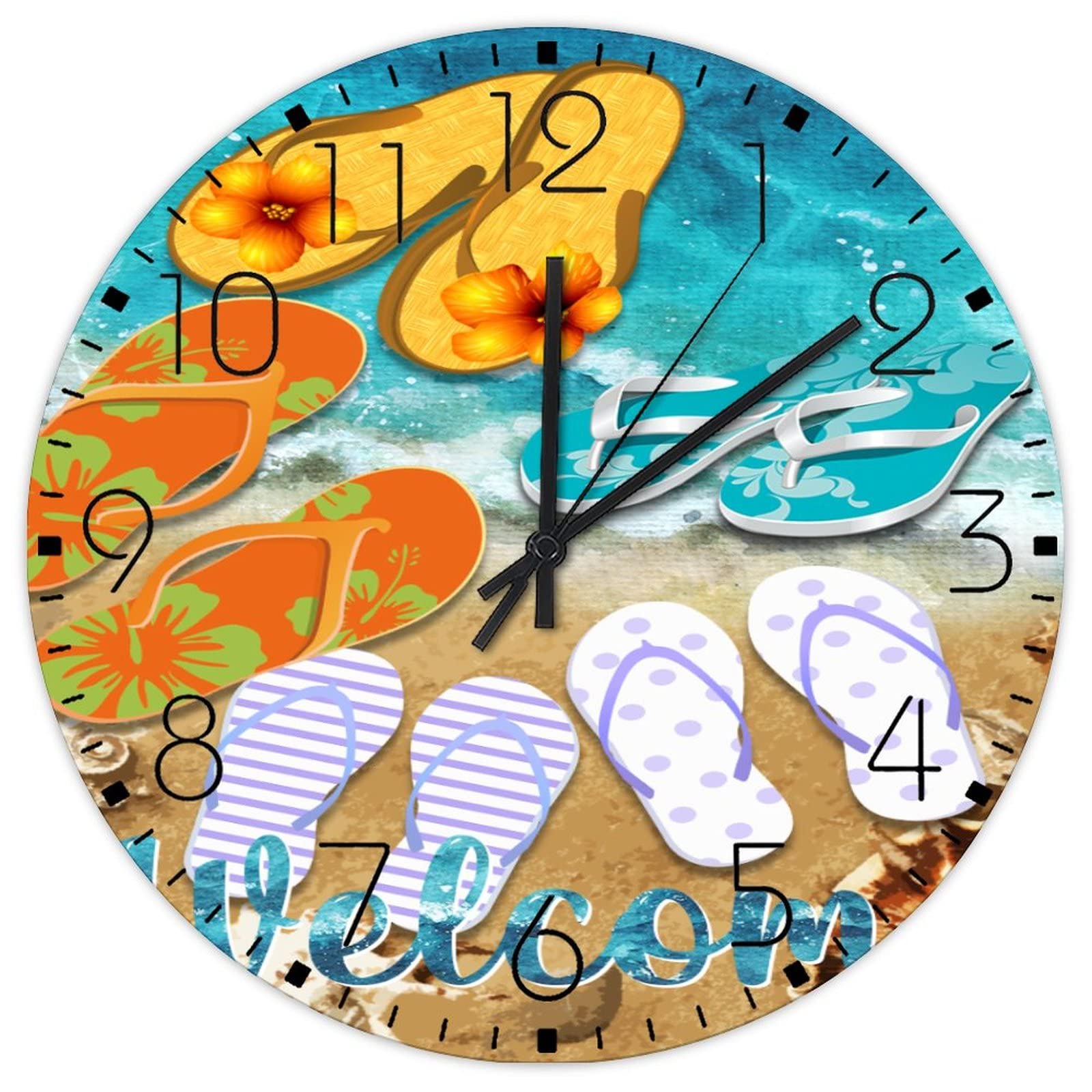 Horloge murale decorative en bois haut de gamme pour boutique d'interieur