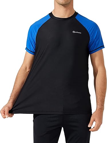 Miniatura 3 de Blutown Swim Shirts for Men UPF 50+ Rash Guard Long Sleeve Zip Up UV Protection Stretch Quick Dry Fishing Running Sun Shirts