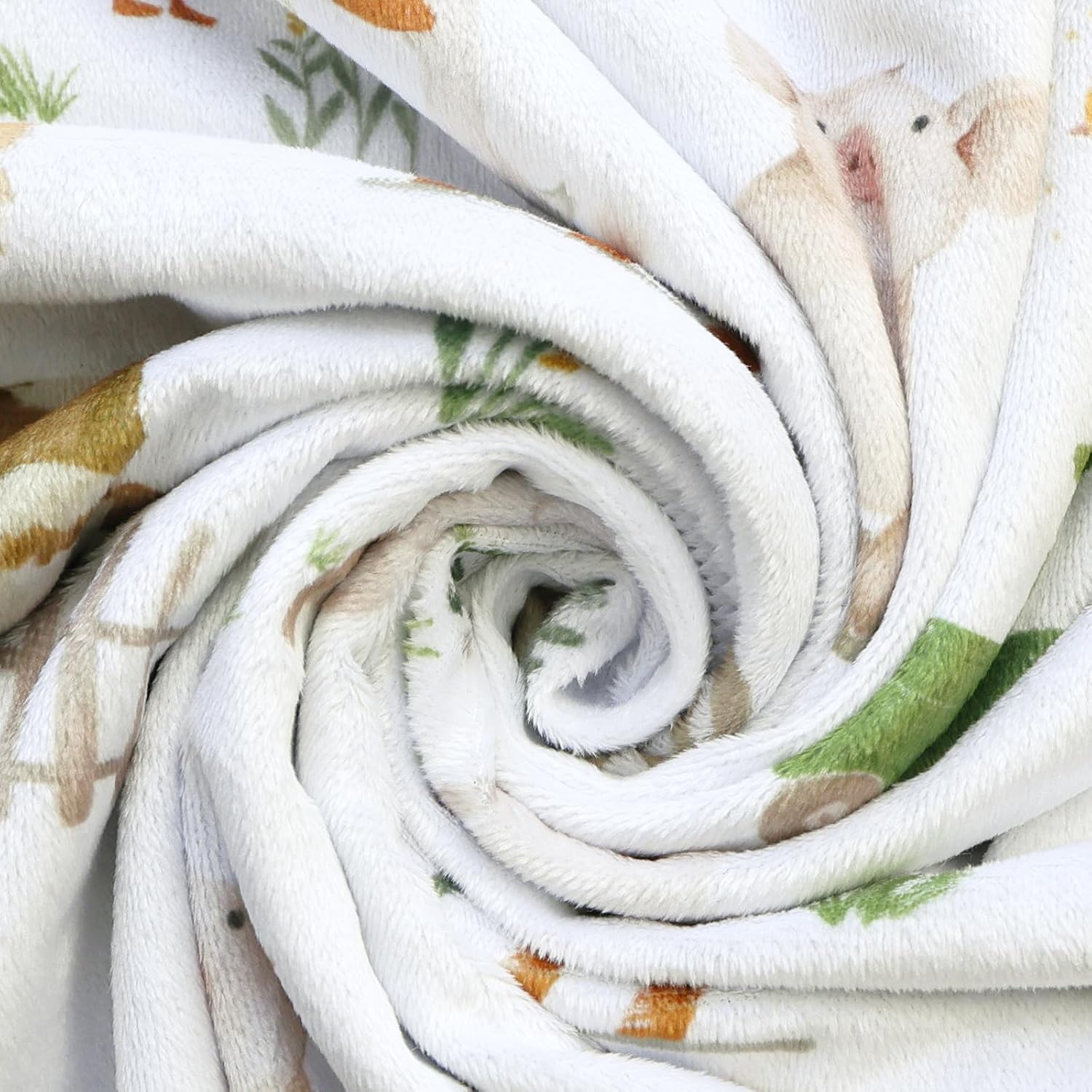 HOMRITAR Baby Blanket for Boys Girls Soft Plush Minky Toddler Blanket with Double Layer Dotted Backing, Cute Farm Cow Multicolor Printed 30 x 40 Inch (75 x 100 cm) - Image 3