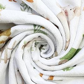 HOMRITAR Baby Blanket for Boys Girls Soft Plush Minky Toddler Blanket with Double Layer Dotted Backing, Cute Farm Cow Multicolor Printed 30 x 40 Inch (75 x 100 cm)