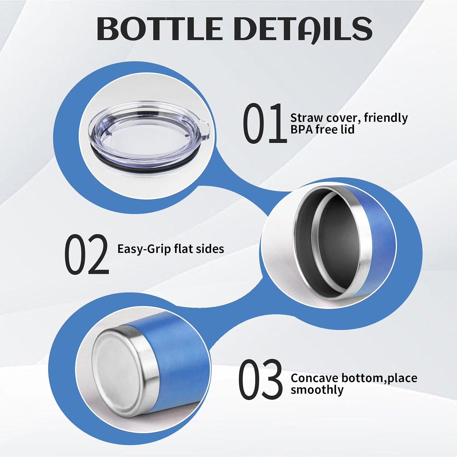 StarSpeed 20oz Stainless Steel Travel Coffee Tumbler,Light Blue image 2